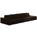 Ver imagem 7 de Sofá Ilha Modulado Milos 392cm Puff Lateral Veludo Marrom G33 - Gran Belo