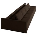 Ver imagem 5 de Sofá Ilha Modulado Milos 392cm Puff Lateral Veludo Marrom G33 - Gran Belo
