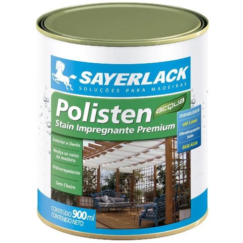 Polisten Impregnante Base D'Água YTS 3912 Natural Exterior e Interior 0,9L Sayerlack Lata
