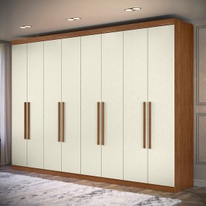 Guarda Roupa Casal 8 Portas 4 Gavetas Master New 8.4 - Jequitiba / Areia