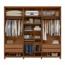 Ver imagem 3 de Guarda Roupa Casal 8 Portas 4 Gavetas Master New 8.4 - Jequitiba / Areia