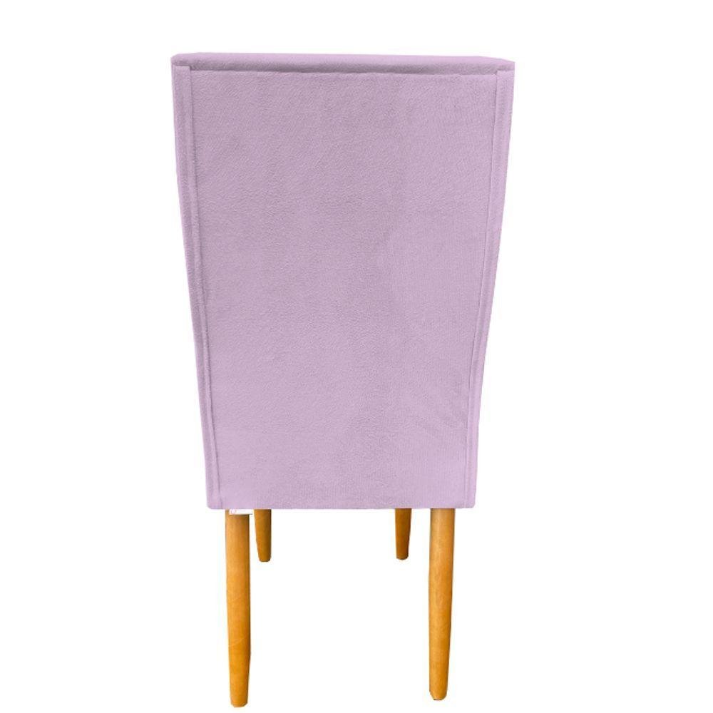 Kit 08 Cadeiras Luxo Mila Sued Rosa Bebê - D'classe Decor - 3