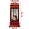 Cabine Telefone Inglês Papai Noel Natal Leds Musical de 26cm - 6