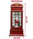 Ver imagem 6 de Cabine Telefone Inglês Papai Noel Natal Leds Musical de 26cm