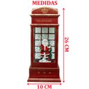 Ver imagem 6 de Cabine Telefone Inglês Papai Noel Natal Leds Musical de 26cm