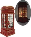 Ver imagem 3 de Cabine Telefone Inglês Papai Noel Natal Leds Musical de 26cm