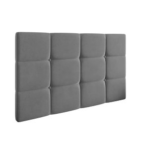 Cabeceira Almofadada Quadriculada Queen 1,60 - Cor:cinza