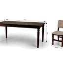 Ver imagem 3 de Conjunto de Mesa e 6 Cadeiras Sabrina Marrom/Nozes