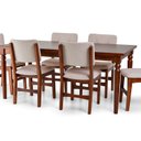 Ver imagem 2 de Conjunto de Mesa e 6 Cadeiras Sabrina Marrom/Nozes