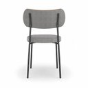 Ver imagem 7 de Kit 4 Cadeiras Sala de Jantar Lisa Pés Preto Linho/PU Cinza/Caramelo m² - Monari Design