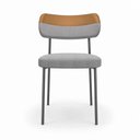 Ver imagem 6 de Kit 4 Cadeiras Sala de Jantar Lisa Pés Preto Linho/PU Cinza/Caramelo m² - Monari Design