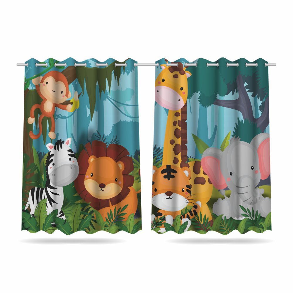 Cortina Safari Baby Infantil 2,60x1,50 Mod 01