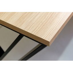 Mesa de Mdf com Pés em Metalon Formato X - Tamanho Regular - Dourado - Mobília Express - 4
