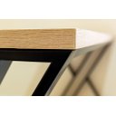 Ver imagem 3 de Mesa de Mdf com Pés em Metalon Formato X - Tamanho Regular - Dourado - Mobília Express