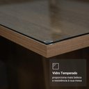 Ver mais imagens de Conjunto Sala de Jantar Mesa Tampo de Vidro 4 Cadeiras Zion Madesa Rustic/oxford