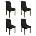 Ver imagem 7 de Conjunto Sala de Jantar Mesa Tampo de Vidro 4 Cadeiras Zion Madesa Rustic/oxford