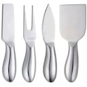 Ver imagem 2 de Jogo De Facas Queijo 4 Peças Aço Inox Fosco