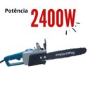Ver imagem 3 de Moto Serra Elétrica Portátil 2400w Eletroserra Sabre 16 Pol 6000 Rpm Importway Iwmse24
