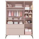 Ver imagem 2 de Guarda Roupa Infantil Feminino com 3 Portas e 2 Gavetas Dora Rosê