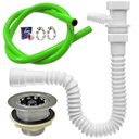 Ver imagem 1 de Adaptador Para Máquina de Lavar Louça + Mangueira + Válvula Americana + Sifão Sanfonado Universal +
