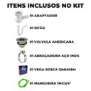 Ver imagem 2 de Adaptador Para Máquina de Lavar Louça + Mangueira + Válvula Americana + Sifão Sanfonado Universal +