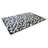 Tapete de couro de boi. 2,00 x 3,00 m. Preto e branco. mal10_2x3 - 2