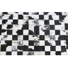 Tapete de couro de boi. 2,00 x 3,00 m. Preto e branco. mal10_2x3 - 3