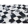 Tapete de couro de boi. 2,00 x 3,00 m. Preto e branco. mal10_2x3 - 5