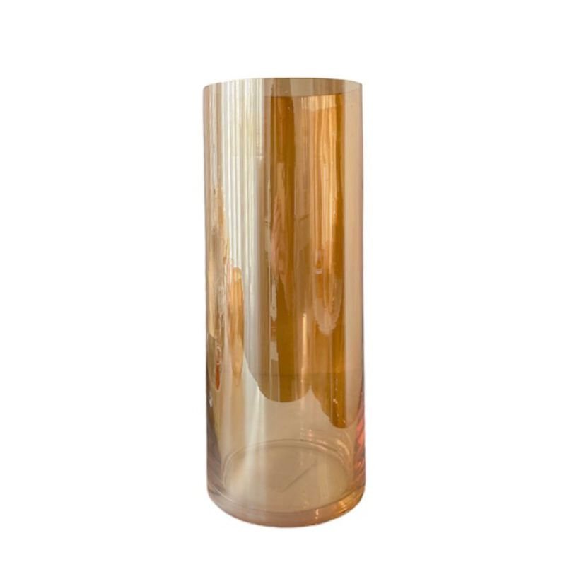 VASO DE VIDRO TUBO AMBAR METALIZADO CDP Grillo 30,5 x 12,5 cm - G - 2