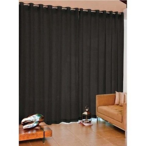 Cortina Rustica para Janela 200 X 180 Azul Marinho | Admirare - Preta