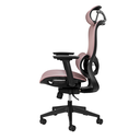 Ver imagem 4 de Cadeira de Escritório Ergonômica com Suporte Lombar em Tela Mesh Rose