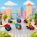 Ver imagem 1 de Kit com 6 Mini Caminhões de Fricção Diversão Garantida