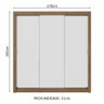 Guarda-roupa Casal 3 Portas de Correr Rustic/branco Nobre Madesa - 4