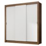 Guarda-roupa Casal 3 Portas de Correr Rustic/branco Nobre Madesa - 3