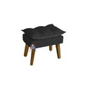 Ver imagem 3 de Poltrona/cadeira Decorativa e Puff Glamour com Pés Quadrado Preto