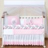 Berço Elefante Trançado Saia Box e Mosquiteiro 12 Pç Rosa - 1