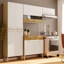 Ver imagem 1 de Kit Cozinha Ambiente Nala 4 Peças Freijó Supremo Ripado - Kits Paraná