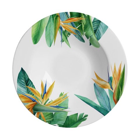 Conjunto Prato Fundo 6 Pçs Estrelitzia - Alleanza