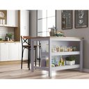 Ver imagem 4 de Bancada Gourmet Ilha Cozinha c ilumina Ditália 2Prat CD-1019 cor:cinza