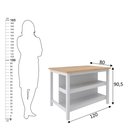 Ver imagem 6 de Bancada Gourmet Ilha Cozinha c ilumina Ditália 2Prat CD-1019 cor:cinza