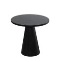 Ver imagem 1 de Mesa Lateral Cone Diâmetro de 50 cm Preta com Lamina Natural