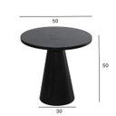 Ver imagem 2 de Mesa Lateral Cone Diâmetro de 50 cm Preta com Lamina Natural