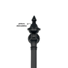 Puxador Colonial Jd 33cm Preto Fosco - 7