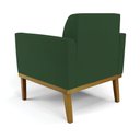 Ver mais imagens de Poltrona Decorativa Isabella Pés Fixo em Madeira Castanho Veludo Verde Esmeralda G19 - Gran Belo