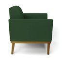 Ver imagem 7 de Poltrona Decorativa Isabella Pés Fixo em Madeira Castanho Veludo Verde Esmeralda G19 - Gran Belo