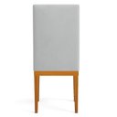 Ver imagem 4 de Kit 8 Cadeiras de Jantar Solana Suede Cinza Base de Madeira - Pallazio