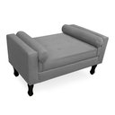 Ver imagem 3 de Kit Cabeceira Geovana + Calçadeira Baú Felix Solteiro 100cm Suede - Ecotec Decor:Cinza