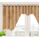 Ver mais imagens de Cortina Bando Renda Cascata Cozinha Floral 2,95x1,00 Variada:Marrom