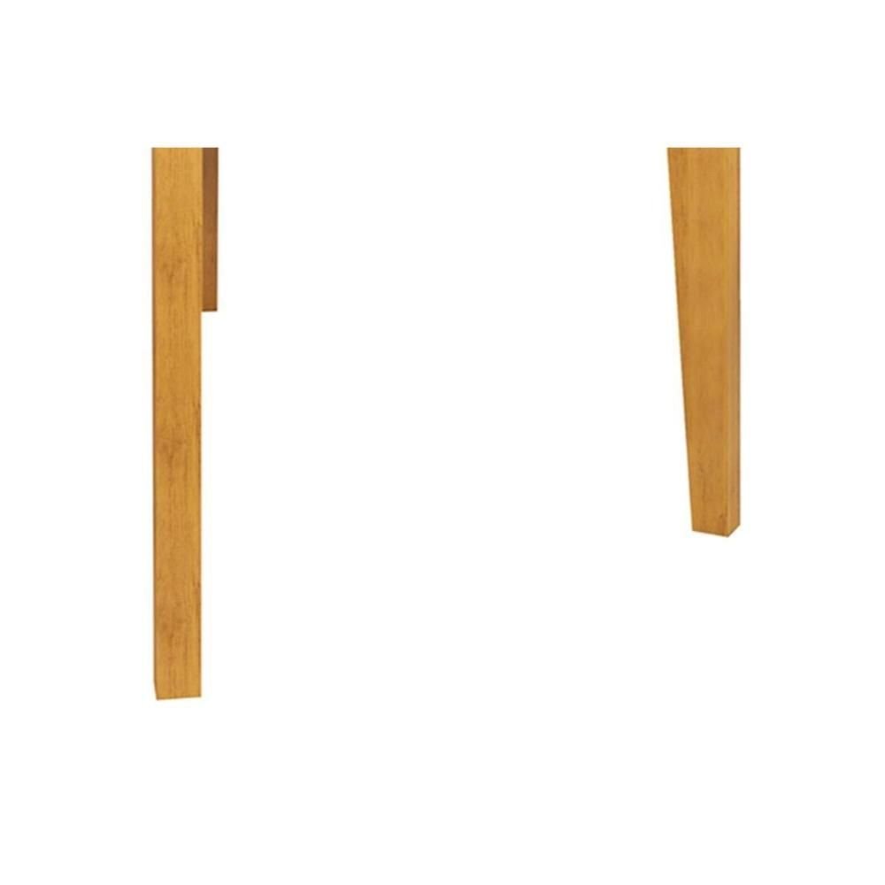 Conjunto: Mesa Sala Jantar Rouge Tampo Madeirado C/ Vidro Curvo 136x90cm e 4 Cadeiras Talia Cedro/ - 5