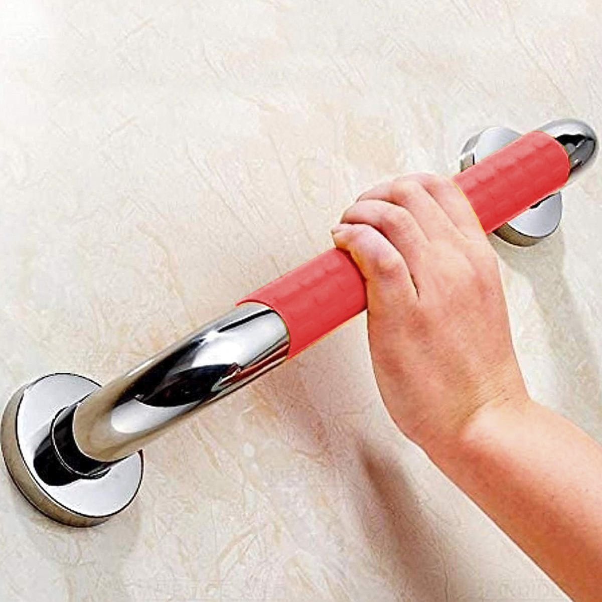 Barra Alça de Apoio 40cm Antiderrapante Idoso Cadeirante Acessibilidade Criança Evita Queda Acidente - 5